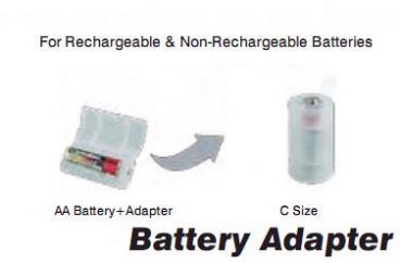 Camelion Batterie Adapter von Mignon AA auf Baby C 2er Packung Plastik