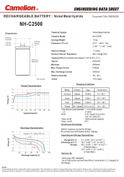 Preview: Camelion 2500 mAh NiMh Baby C R14 2er Blister Akkus