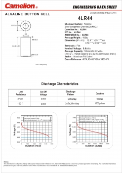 Preview: 4LR44 Camelion 4LR44 Alkaline Foto Batterie 6V
