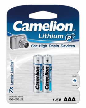 Camelion Lithium Batterie Micro AAA FR03 R03 2er Blister