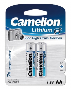 Camelion Lithium Batterie Mignon AA R06 2er Blister