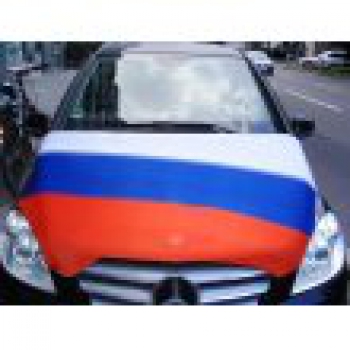 Russland Motorhaubenflagge Stretch ca. 110 x 150 cm