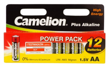 Camelion Plus Alkaline Batterie Mignon AA R06 12er Blister