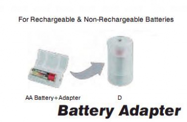 Camelion Batterie Adapter von Mignon AA auf Mono D 2er Packung Plastik