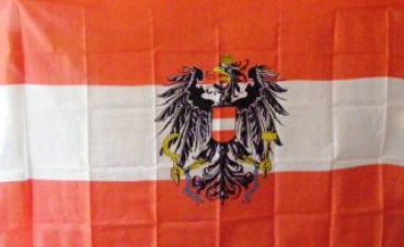 Österreich mit Adler Fahne Flagge ca. 90 x 150 cm mit  Ösen