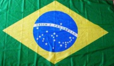 Brasilien Fahne Flagge ca. 90 x 150 cm mit  Hohlsaum
