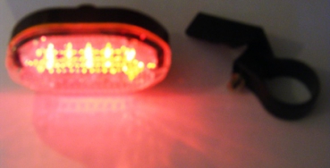 Preview: LED Sicherheitslicht für Fahrrad,Roller von profimaterial leuchtet/blinkt rot mit Halterung