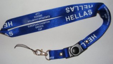 Hellas Schluesselband Blau mit Haken fuer Ihren Ausweis, ID-Cards, Handy oder Schluessel und was Sie wollen von profimaterial