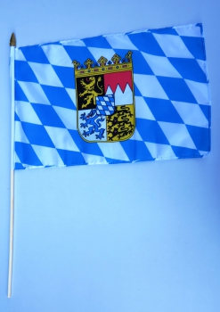 10 x Bayern Stabfahne ca. 30 x 45 cm