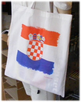 Kroatien - Flagbag Tasche mit Flagge Weiss