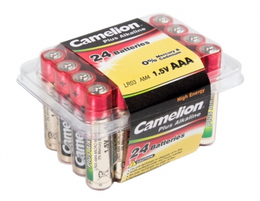 Camelion Plus Alkaline Batterie Micro AAA R03 24er Box