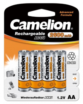 Camelion 2600 mAh NiMh Mignon AA R06 4er Blister
