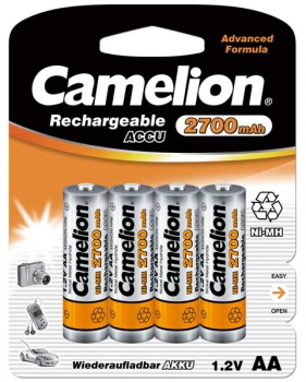 Camelion 2700 mAh NiMh Mignon AA R06 4er Blister