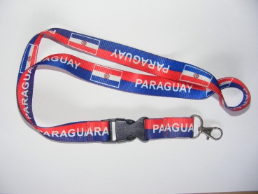 Paraguay Schluesselband mit Haken fuer Ihren Ausweis, ID-Cards, Handy oder Schluessel und was Sie wollen von profimaterial