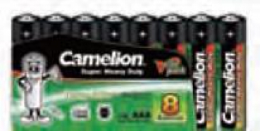 Camelion Zink/Kohle Super Heavy Duty Green Batterie Micro AAA R03 8er Shrink