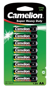 Camelion Zink/Kohle Super Heavy Duty Green Batterie Mignon AA R06 8er Blister