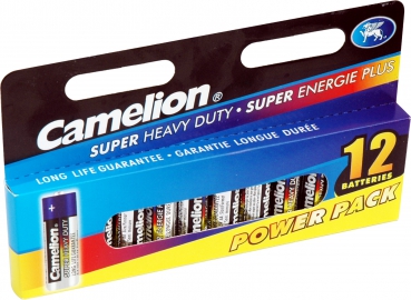 Camelion Zink/Kohle Super Heavy Duty Blue Batterie Mignon AA R06 12er Blister