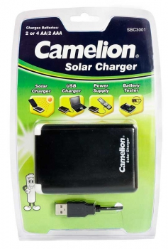 SOLAR Ladegerätlädt 2 oder 4 x Ni-MH Akkus Mignon AA Camelion BC-3001