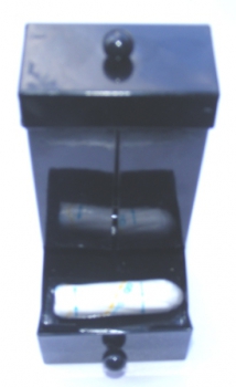 Tampon Dispenser /  Spender  Farbe schwarz Metall
