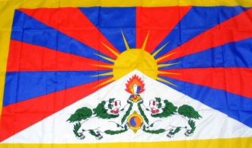 Tibet Fahne Flagge ca. 90 x 150 cm mit  Ösen