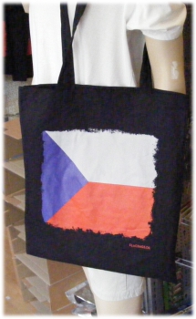 Tschechien - Flagbag Tasche mit Flagge Schwarz