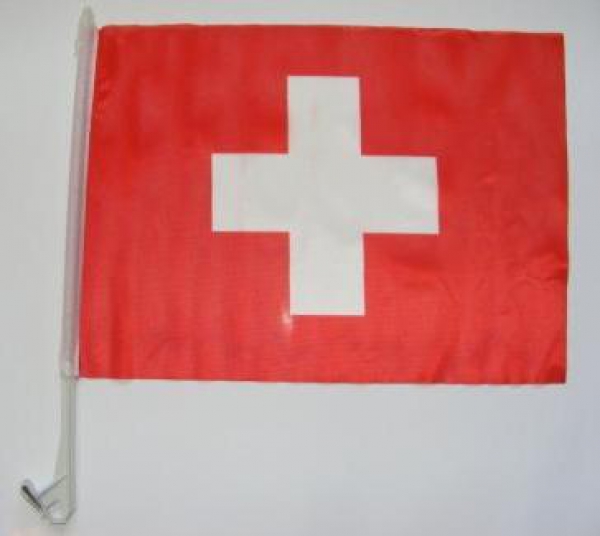 Schweiz Autofahne ca. 30 x 45 cm