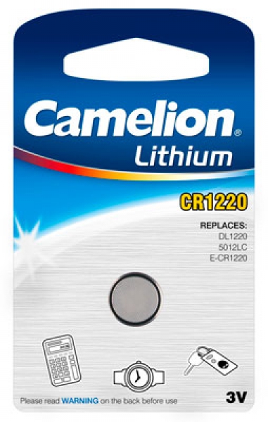 CR1220 / DL1220/ 5012LC Lithiumzelle 3 Volt von Camelion