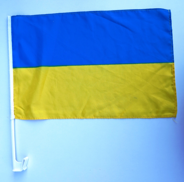 Ukraine Autofahne ca. 30 x 45 cm