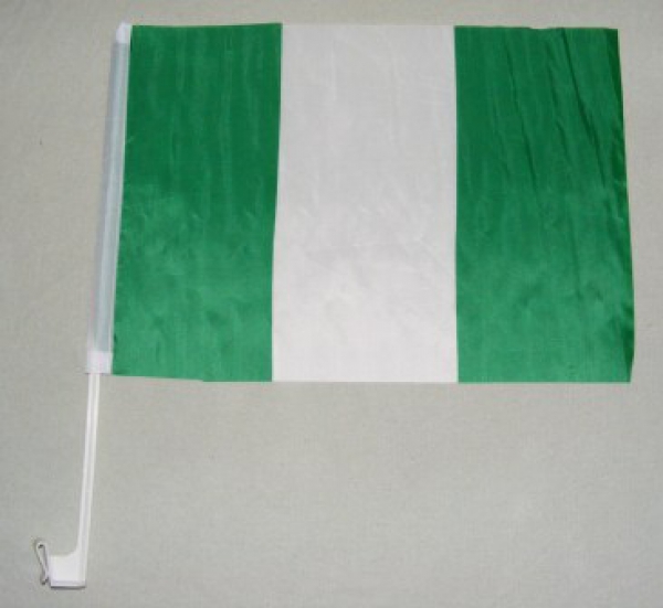 Nigeria Autofahne ca. 30 x 45 cm
