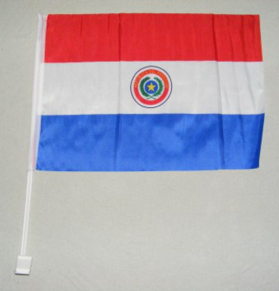 Paraguay Autofahne ca. 30 x 45 cm