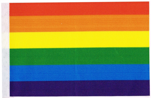 Tischfahne Regenbogen ca. 15 x 22,5 cm von profimaterial