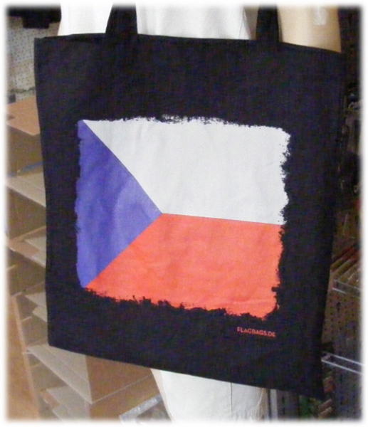 Tschechien - Flagbag Tasche mit Flagge Schwarz
